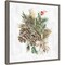 Holiday Spirit (Pinecone Wreath) by PI Studio 16-in. W x 16-in. H. Canvas Wall Art Print Framed in Grey